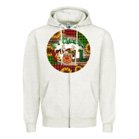 Oatmeal Heather it's Christmas y'all reindeer Christmas Zipper Hoodie - Jasminsmagicworld