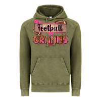 Vintage Olive football granny with leopard Vintage Hoodie - Zillion Design Studio