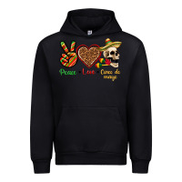 Black Peace Love Cinco De Mayo Urban Hoodie - texasbilliewilder