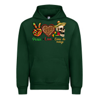 Forest Green Peace Love Cinco De Mayo Urban Hoodie - texasbilliewilder