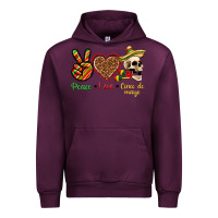 Mauve Wine Peace Love Cinco De Mayo Urban Hoodie - texasbilliewilder