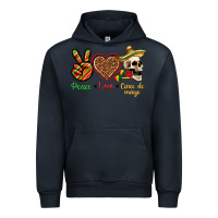 Navy Peace Love Cinco De Mayo Urban Hoodie - texasbilliewilder