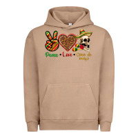 Pigment Burro Peace Love Cinco De Mayo Urban Hoodie - texasbilliewilder