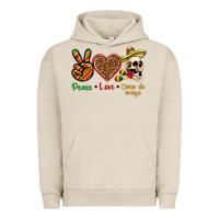 Pigment French Oak Peace Love Cinco De Mayo Urban Hoodie - texasbilliewilder