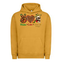 Pigment Peanut Butter Peace Love Cinco De Mayo Urban Hoodie - texasbilliewilder