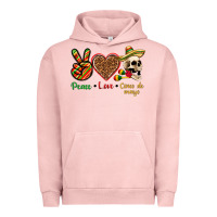 Pigment Salmon Peace Love Cinco De Mayo Urban Hoodie - texasbilliewilder