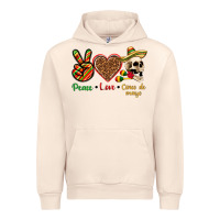 Sandshell Peace Love Cinco De Mayo Urban Hoodie - texasbilliewilder