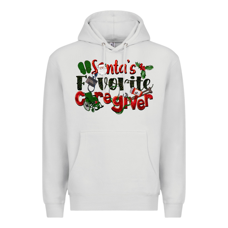 Santa's Favorite Caregiver Christmas Premium Hoodie by LillyAllenDesigns | Teevron