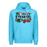 Ocean Blue Santa's Favorite Caregiver Christmas Premium Hoodie - LillyAllenDesigns