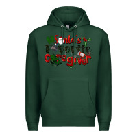 Sports Green Santa's Favorite Caregiver Christmas Premium Hoodie - LillyAllenDesigns