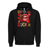 Black cupid can suck it Zipper Hoodie - NancyCooperArtShop