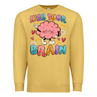 Antique Gold kiss your brain Premium Sweatshirt - MaliasSmallBusiness