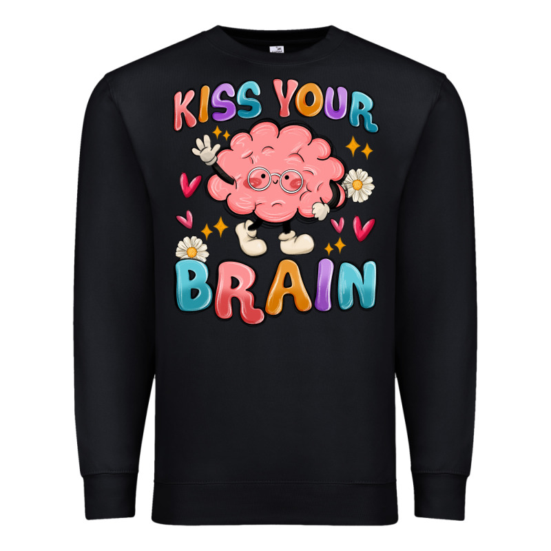 Kiss Your Brain Premium Sweatshirt by MaliasSmallBusiness | Teevron