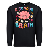Black kiss your brain Premium Sweatshirt - MaliasSmallBusiness
