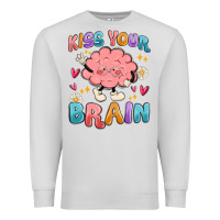 Dove Grey kiss your brain Premium Sweatshirt - MaliasSmallBusiness