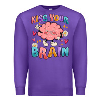 Purple kiss your brain Premium Sweatshirt - MaliasSmallBusiness