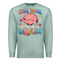 Seafoam kiss your brain Premium Sweatshirt - MaliasSmallBusiness