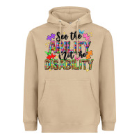 Mushroom See the ability not the disability Heavyweight Hoodie - NancyCooperArtShop