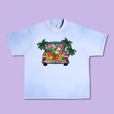 Summer Truck Urban Heavy Tee Designed By Cowhidedigitalart