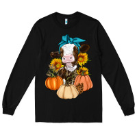 Black Cow Fall Pumpkin Long Sleeve Tee - Artiststas