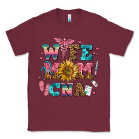Burgundy wife mom cna Classic Tee - AdoDesignShop