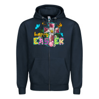 Navy happy easter cross Zipper Hoodie - BarkalooDesign
