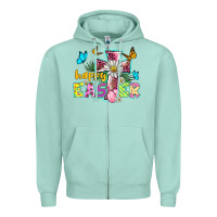 Seafoam happy easter cross Zipper Hoodie - BarkalooDesign