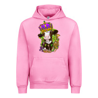 Fuchsia Pink Mardi Gras cow Urban Hoodie - NancyCooperArtShop