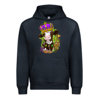Navy Mardi Gras cow Urban Hoodie - NancyCooperArtShop