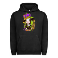 Pigment Black Mardi Gras cow Urban Hoodie - NancyCooperArtShop