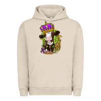 Pigment French Oak Mardi Gras cow Urban Hoodie - NancyCooperArtShop