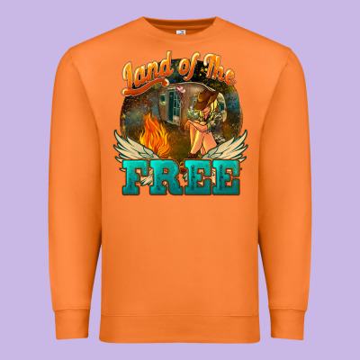 Land Of The Free Premium Sweatshirt Designed By Nancycooperartshop