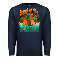 Navy land of the free Premium Sweatshirt - NancyCooperArtShop