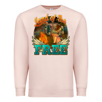 Pale Pink land of the free Premium Sweatshirt - NancyCooperArtShop