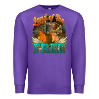 Purple land of the free Premium Sweatshirt - NancyCooperArtShop