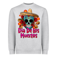 Heather Grey dia de los muertos Heavyweight Sweatshirt - CTS Tumbler Store