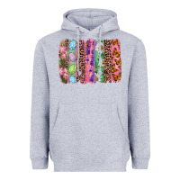 Heather Grey Western Easter brushstroke Heavyweight Hoodie - NancyCooperArtShop