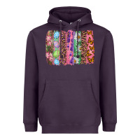 Plum Western Easter brushstroke Heavyweight Hoodie - NancyCooperArtShop