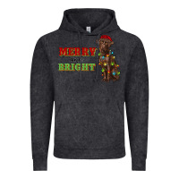 Vintage Black merry and bright labrador Vintage Hoodie - RanaPortraitStore