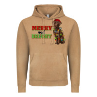 Vintage Camel merry and bright labrador Vintage Hoodie - RanaPortraitStore