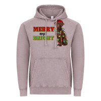 Merry And Bright Labrador Vintage Hoodie | Teevron