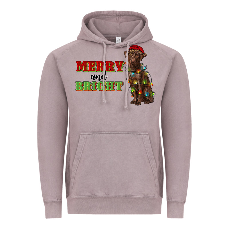 Merry And Bright Labrador Vintage Hoodie by RanaPortraitStore | Teevron
