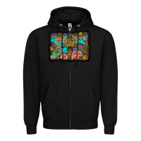 Black wooden cross background Zipper Hoodie - BarkalooDesign