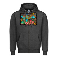 Charcoal Heather wooden cross background Zipper Hoodie - BarkalooDesign