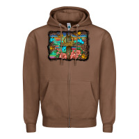 Chestnut wooden cross background Zipper Hoodie - BarkalooDesign
