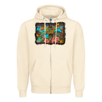 Sandshell wooden cross background Zipper Hoodie - BarkalooDesign