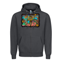 Smoke wooden cross background Zipper Hoodie - BarkalooDesign