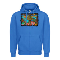 True Royal wooden cross background Zipper Hoodie - BarkalooDesign