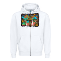 White wooden cross background Zipper Hoodie - BarkalooDesign