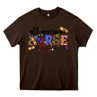 Chocolate Brown all american nurse Heavy Core Tee - Artiststas